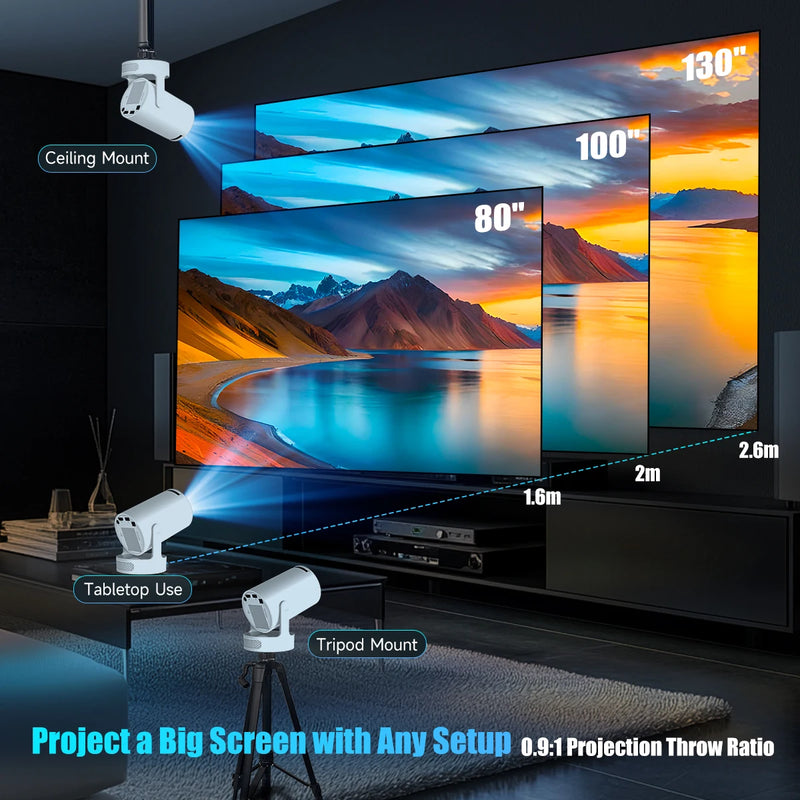 Proyector Full HD Portátil – Brillo, claridad y sonido envolvente