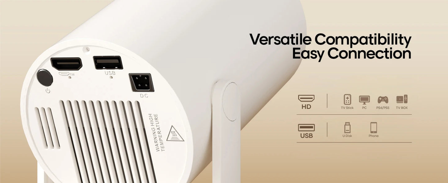 Proyector Full HD Portátil – Brillo, claridad y sonido envolvente